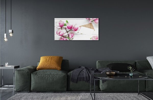 Quadro su vetro Tavole magnolia 100x50 cm 2 appendini