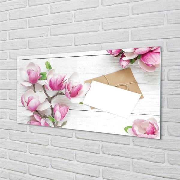 Quadro su vetro Tavole magnolia 100x50 cm 2 appendini