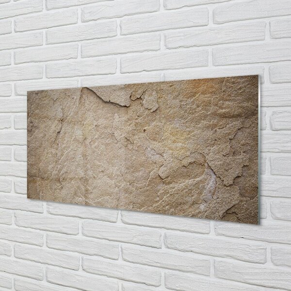 Quadro su vetro Struttura in pietra in muratura 100x50 cm 2 appendini
