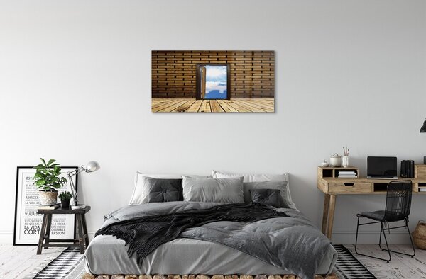 Quadro in vetro Porte cielo 3d 100x50 cm 2 appendini