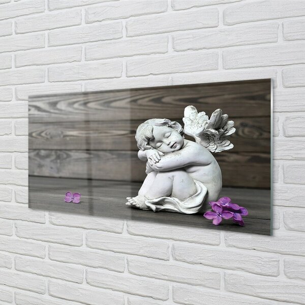 Quadro su vetro Tavole di fiori d'angelo addormentato 100x50 cm 2 appendini