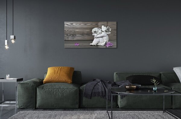Quadro su vetro Tavole di fiori d'angelo addormentato 100x50 cm 2 appendini