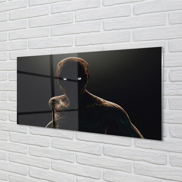 Quadro su vetro Figura calva e spaventosa 100x50 cm 2 appendini