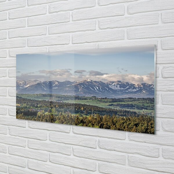 Quadro in vetro Montagne 100x50 cm 2 appendini