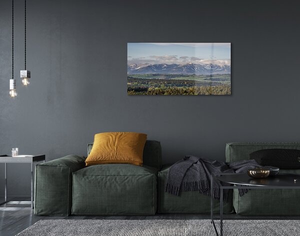 Quadro in vetro Montagne 100x50 cm 2 appendini