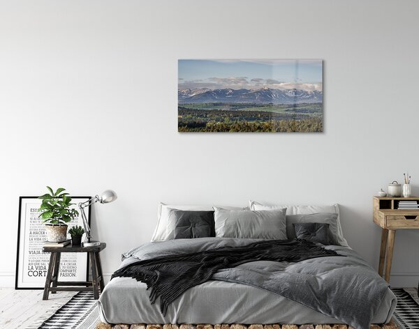 Quadro in vetro Montagne 100x50 cm 2 appendini