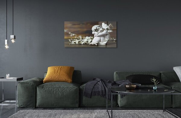 Quadro in vetro Fiori d'angelo addormentati 100x50 cm 2 appendini