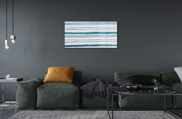 Quadro su vetro Strisce irregolari 100x50 cm 2 appendini