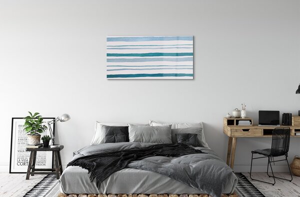 Quadro su vetro Strisce irregolari 100x50 cm 2 appendini