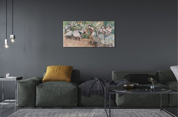 Quadro in vetro Scena di balletto - edgar degas 100x50 cm 2 appendini