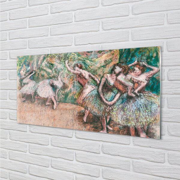 Quadro in vetro Scena di balletto - edgar degas 100x50 cm 2 appendini