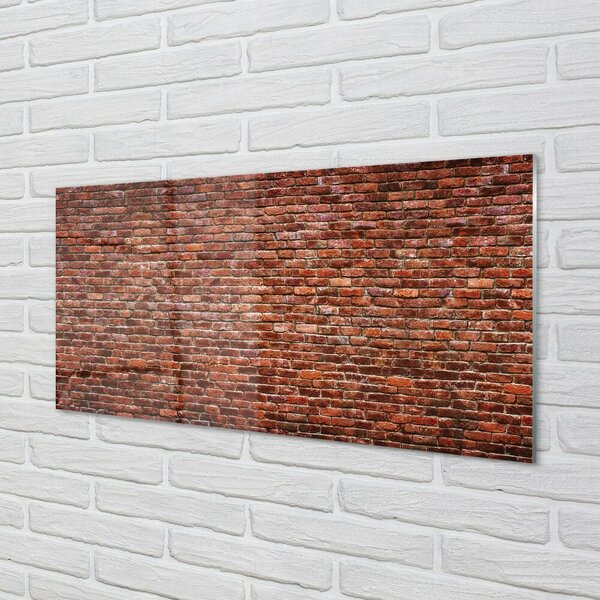 Quadro vetro Muratura in pietra e mattoni 100x50 cm 2 appendini