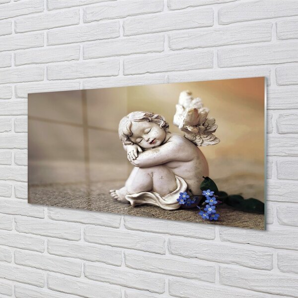 Quadro in vetro Tavole di fiori d'angelo addormentato 100x50 cm 2 appendini