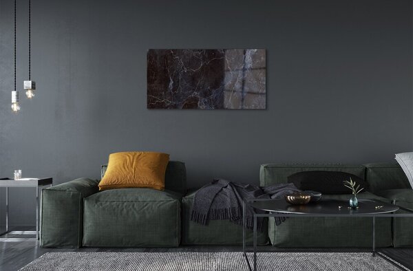 Quadro in vetro Parete in pietra e marmo 100x50 cm 2 appendini