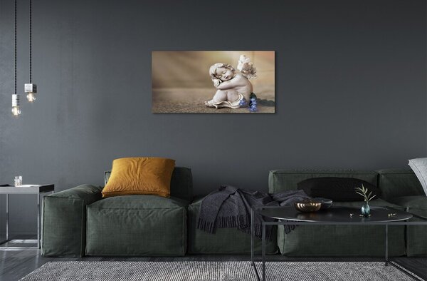 Quadro in vetro Tavole di fiori d'angelo addormentato 100x50 cm 2 appendini