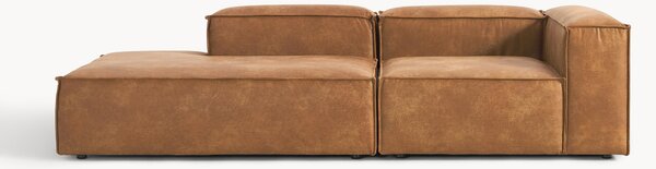 Chaise longue componibile in pelle riciclata Lennon
