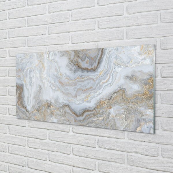 Quadro vetro Macchie di pietra e marmo 100x50 cm 2 appendini