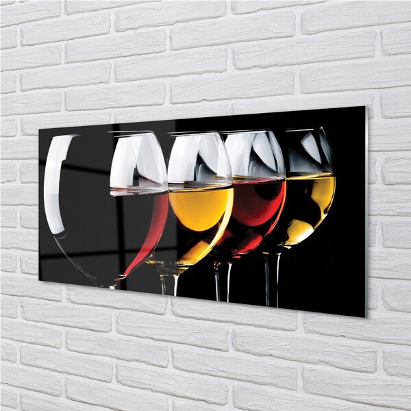 Quadro vetro Occhiali sfondo nero 100x50 cm 2 appendini