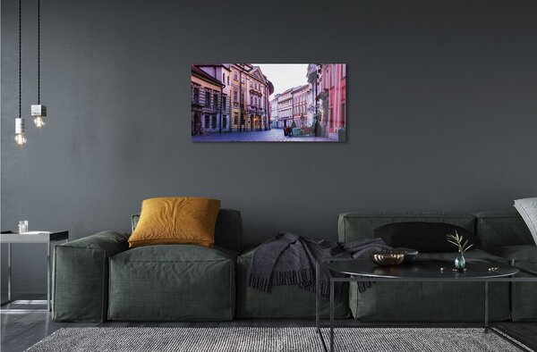 Quadro di vetro Centro storico di cracovia 100x50 cm 2 appendini