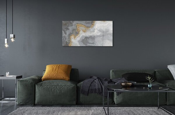 Quadro di vetro Macchie di pietra per il marmo 100x50 cm 2 appendini