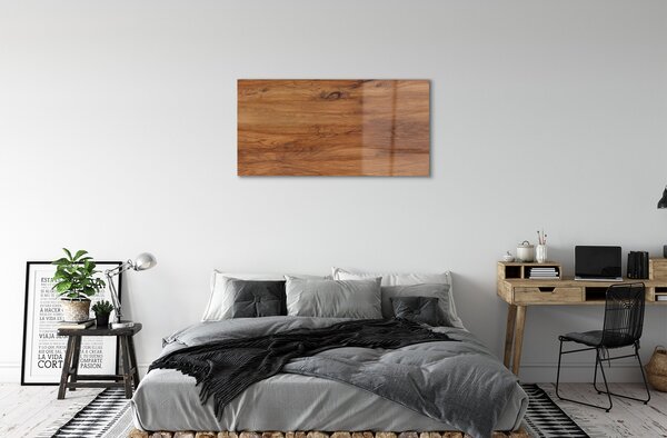 Quadro in vetro Anelli di legno nodi 100x50 cm 2 appendini