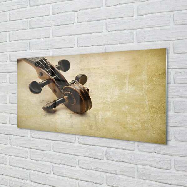 Quadro vetro Spartiti per chitarra 100x50 cm 2 appendini