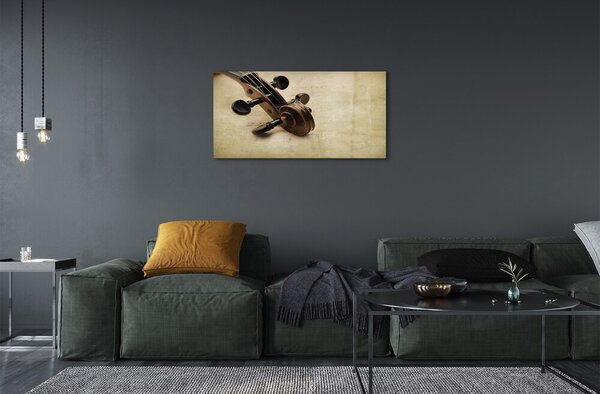 Quadro vetro Spartiti per chitarra 100x50 cm 2 appendini