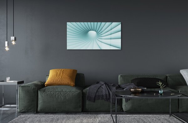 Quadro vetro Tunnel geometrico 100x50 cm 2 appendini