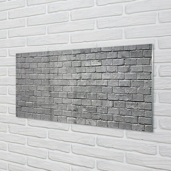 Quadro in vetro Muro di mattoni 100x50 cm 2 appendini