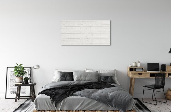 Quadro vetro Muro di mattoni 100x50 cm 2 appendini