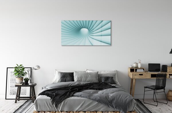 Quadro vetro Tunnel geometrico 100x50 cm 2 appendini
