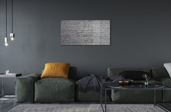 Quadro in vetro Muro di mattoni 100x50 cm 2 appendini