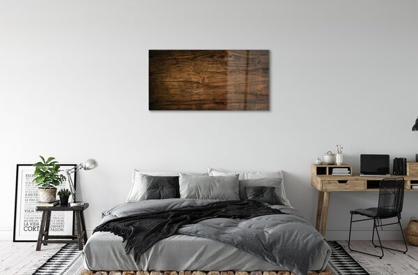 Quadro in vetro Anelli di legno nodi 100x50 cm 2 appendini