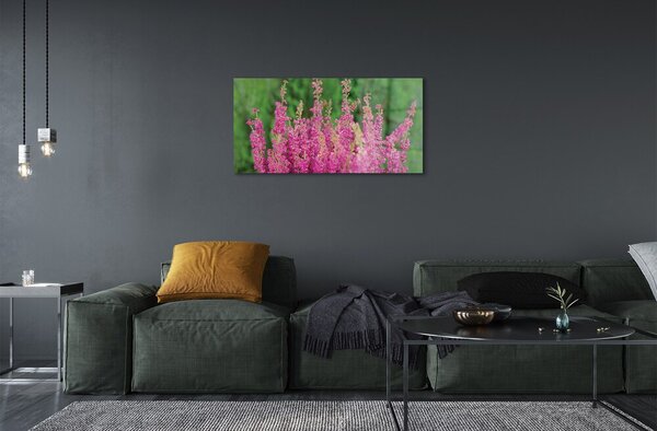 Quadro vetro Fiori di erica 100x50 cm 2 appendini