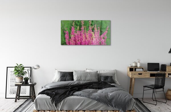 Quadro vetro Fiori di erica 100x50 cm 2 appendini