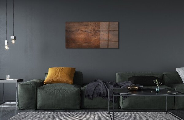 Quadro di vetro Anelli di legno nodi 100x50 cm 2 appendini
