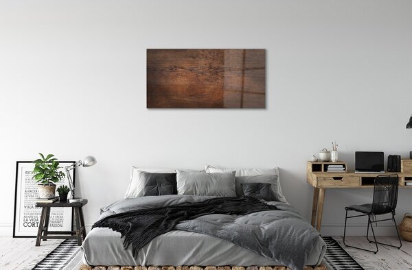Quadro di vetro Anelli di legno nodi 100x50 cm 2 appendini