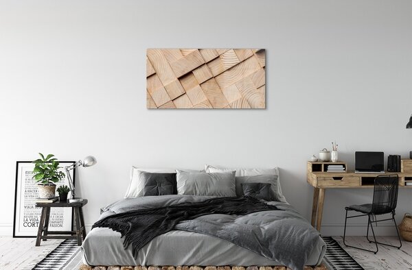 Quadro vetro Composizione delle venature del legno 100x50 cm 2 appendini