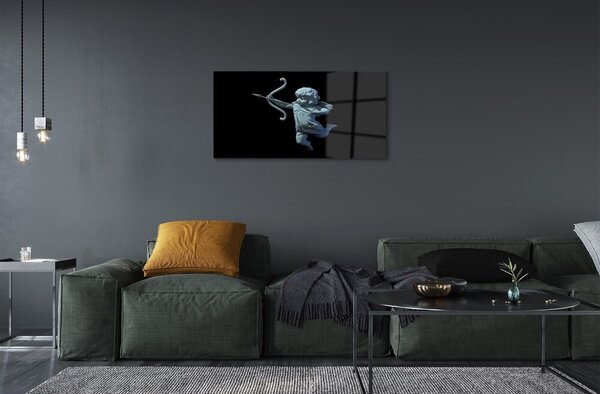 Quadro di vetro Angelo tiratore 100x50 cm 2 appendini