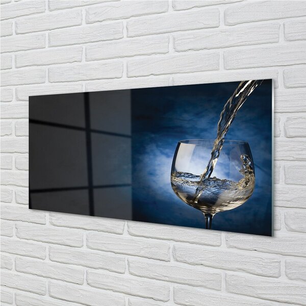 Quadro di vetro Bicchiere da vino bianco 100x50 cm 2 appendini