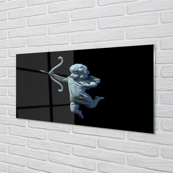 Quadro di vetro Angelo tiratore 100x50 cm 2 appendini