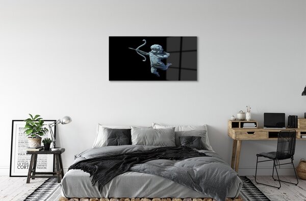 Quadro di vetro Angelo tiratore 100x50 cm 2 appendini