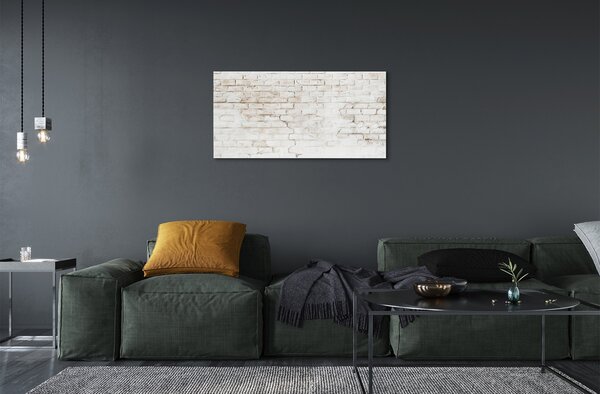 Quadro vetro Muro di mattoni 100x50 cm 2 appendini