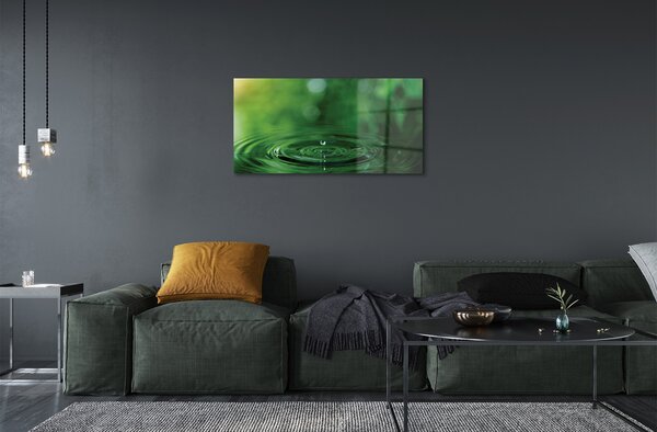 Quadro di vetro Macro goccia d'acqua 100x50 cm 2 appendini