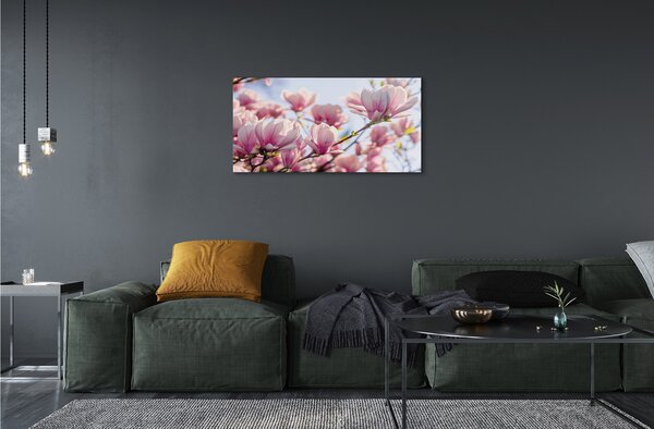 Quadro di vetro Magnolia 100x50 cm 2 appendini