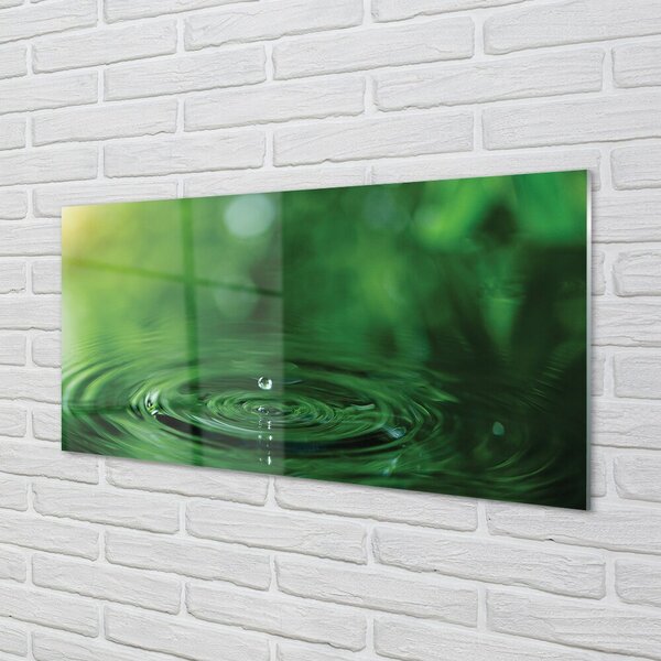 Quadro di vetro Macro goccia d'acqua 100x50 cm 2 appendini