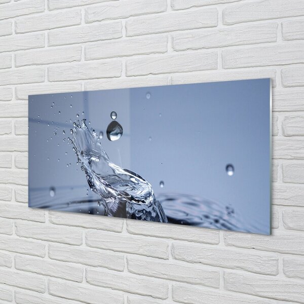 Quadro vetro Macro goccia d'acqua 100x50 cm 2 appendini