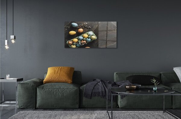 Quadro di vetro Base dell'uovo 100x50 cm 2 appendini