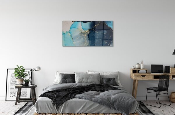 Quadro vetro Marmo di pietra astratto 100x50 cm 2 appendini