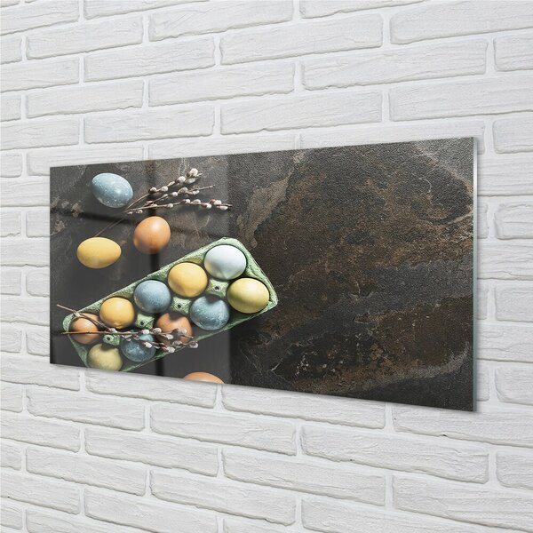Quadro di vetro Base dell'uovo 100x50 cm 2 appendini